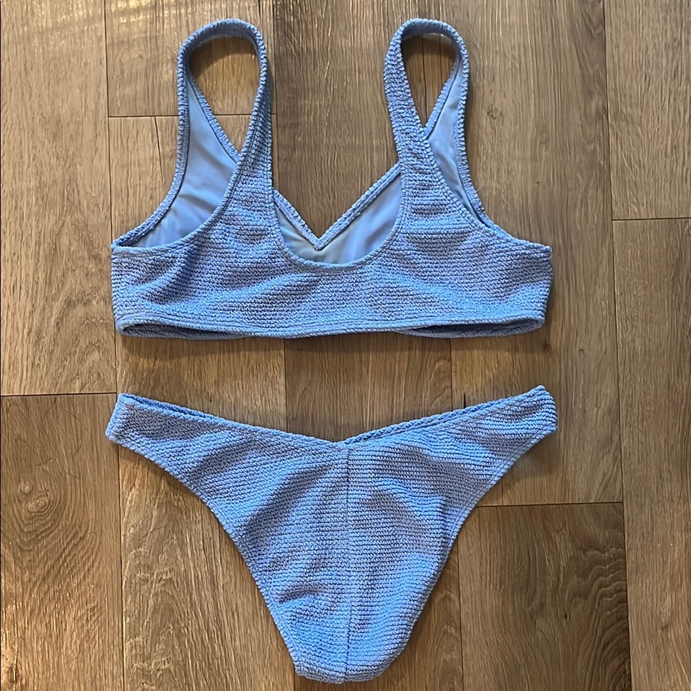 PacSun Blue Textured Bikini Set - Picture 4 of 7